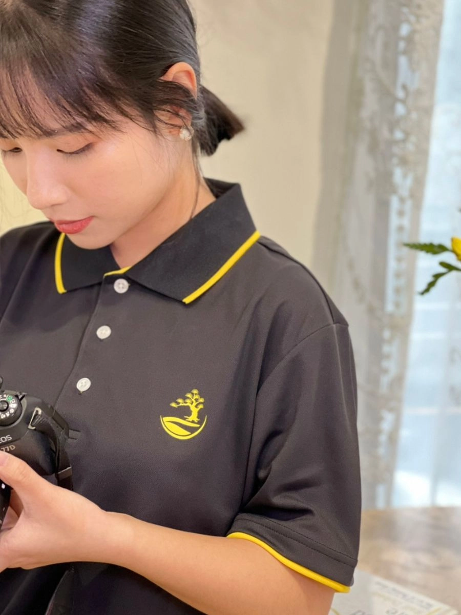 假兩件電繡排汗POLO衫