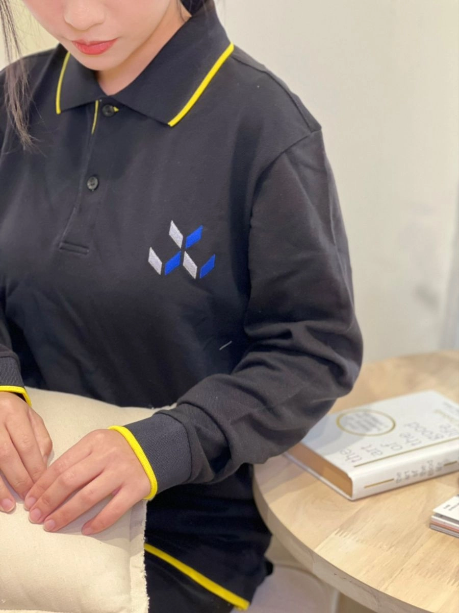 長袖假兩件排汗POLO衫