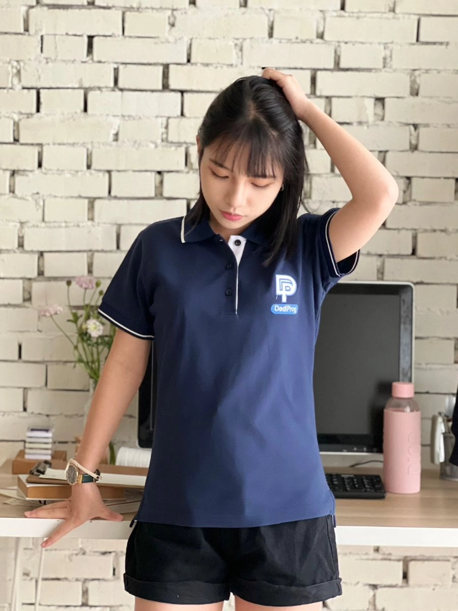 門襟配色電繡款POLO衫