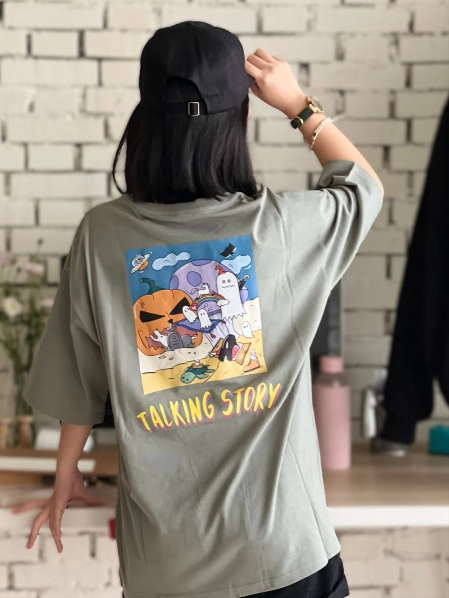 [偷聽史多利]落肩款設計圓T