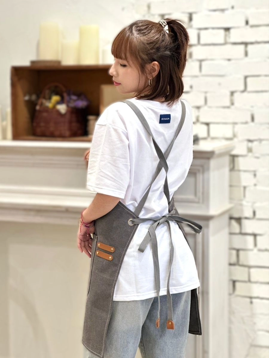 [自訂款]皮革口袋綁帶圍裙