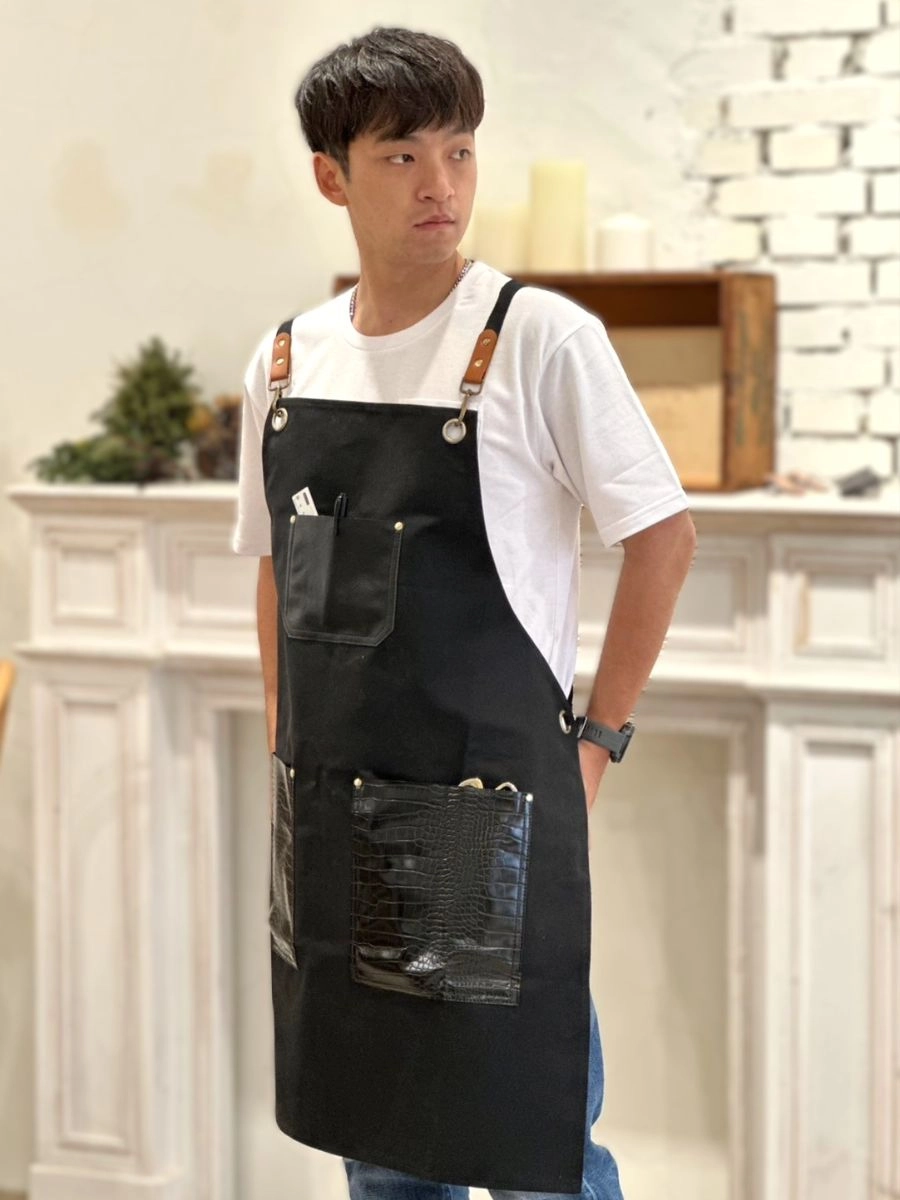 [自訂款]皮革帆布圍裙 
