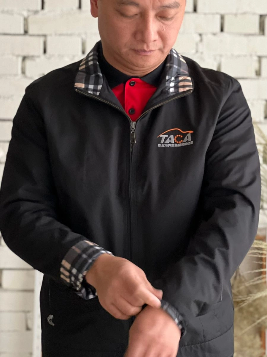 [TACA]拼接翻領外套