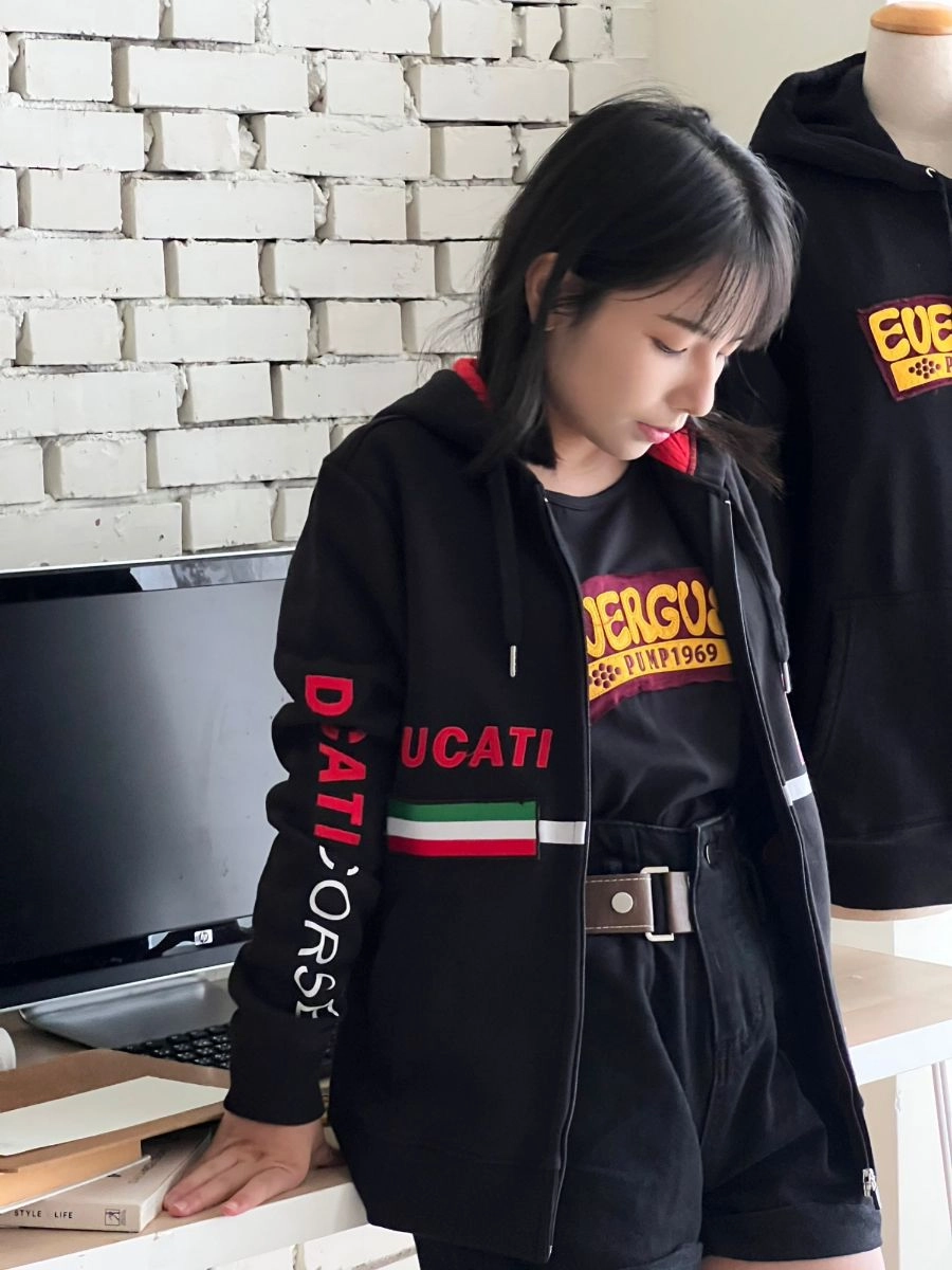 [DUCATI]設計款臂章連帽外套