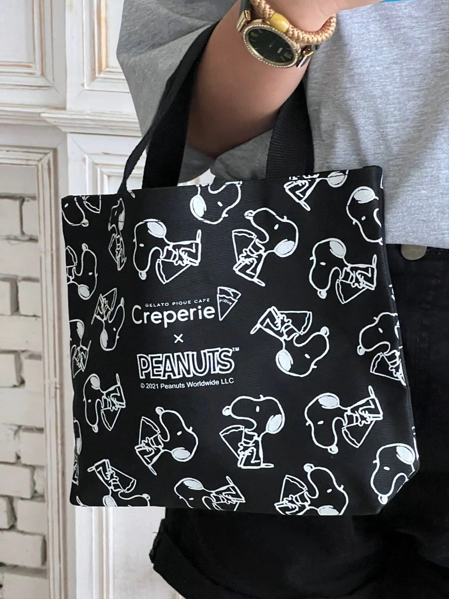 [史努比]雙色滿版帆布手提袋