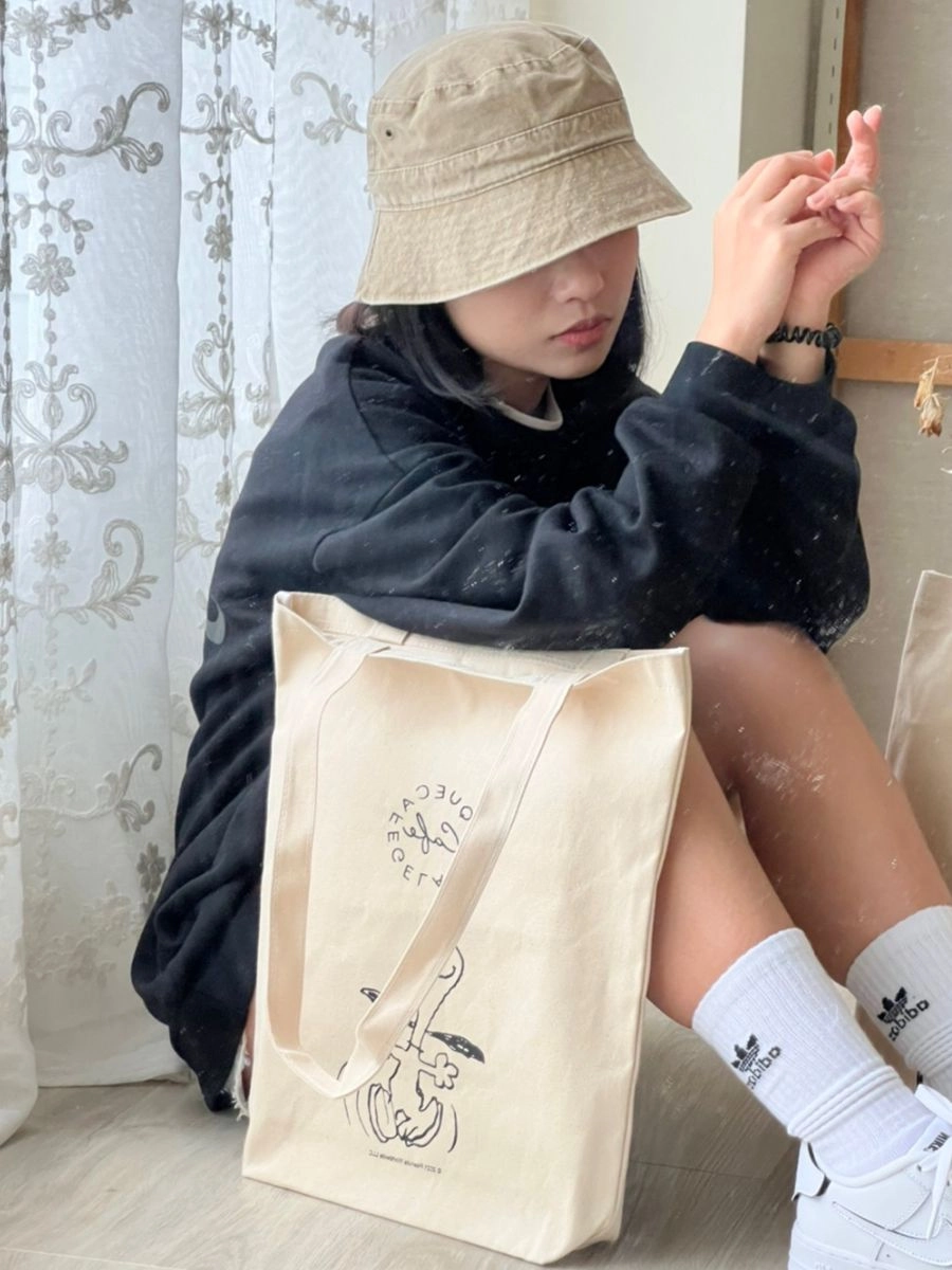 [史努比]雙款設計帆布肩背袋