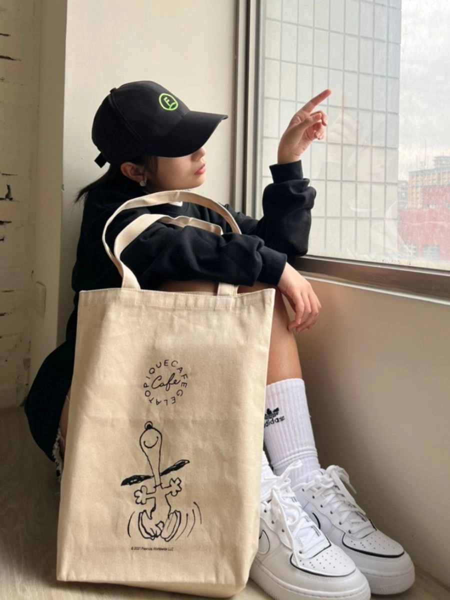 [史努比]雙款設計帆布肩背袋