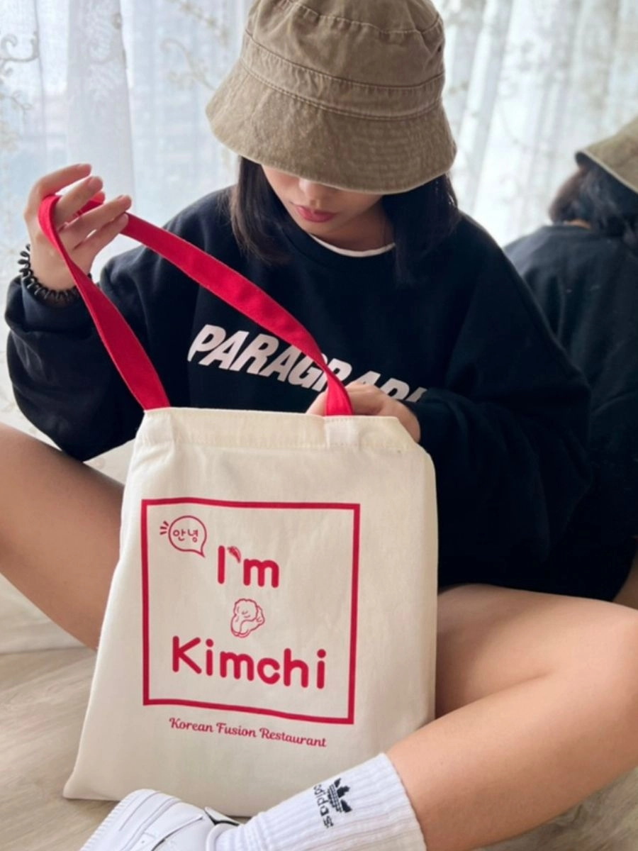 [Kimchi]配色印刷帆布袋
