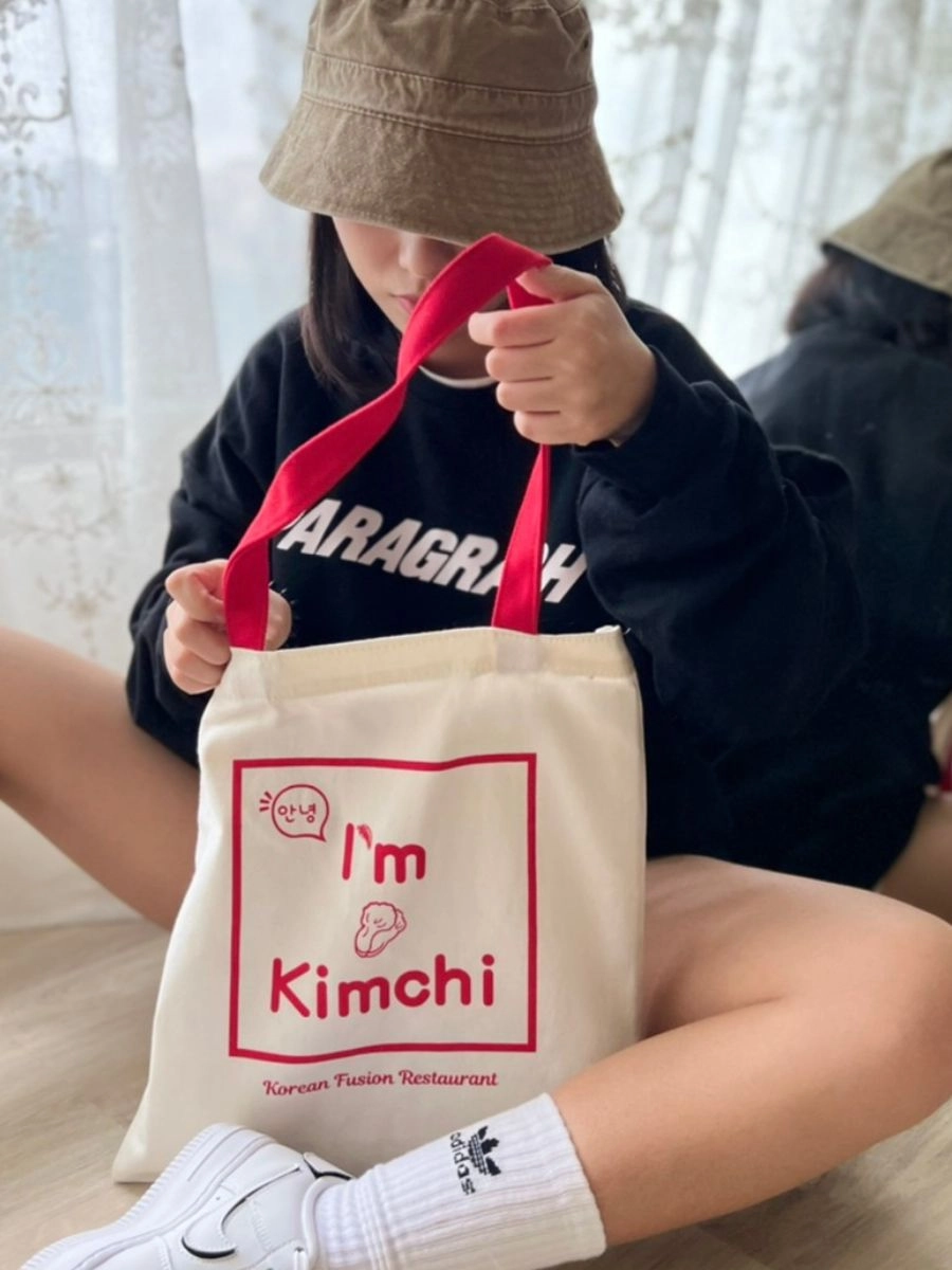 [Kimchi]配色印刷帆布袋