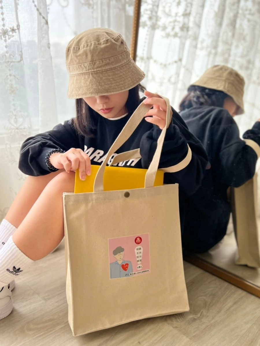 大容量轉印壓釦帆布袋