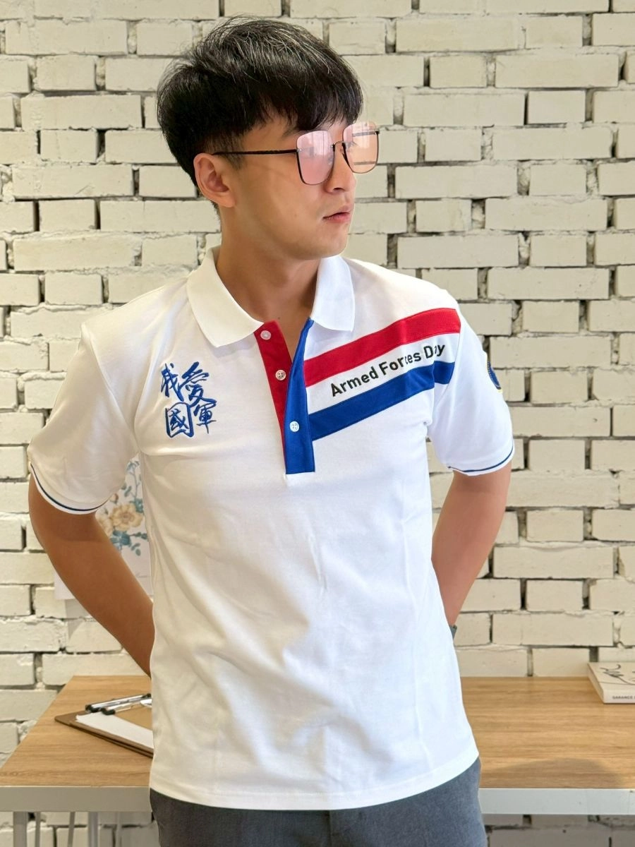 [我愛國軍]剪接電繡POLO衫