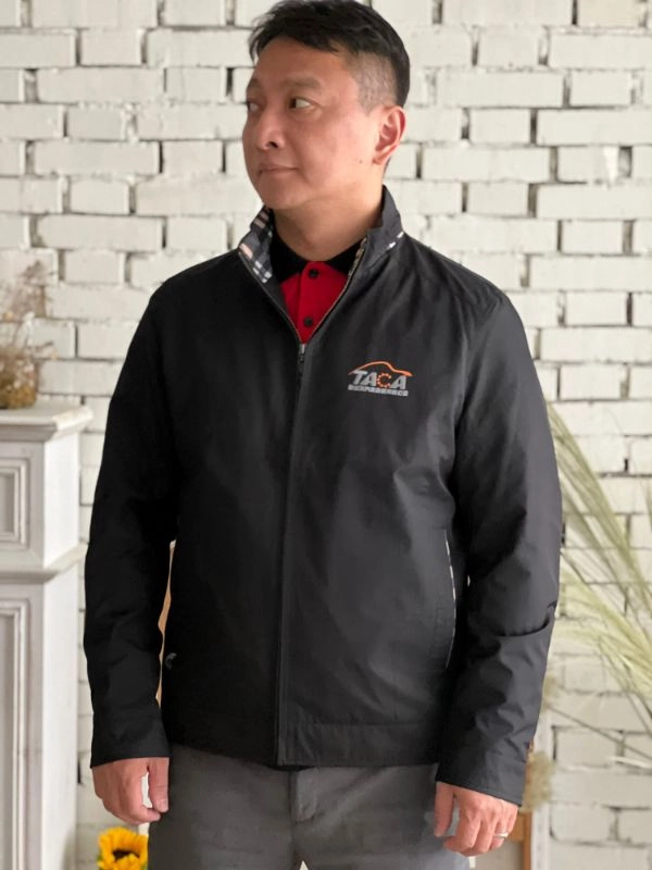 [TACA]拼接翻領外套